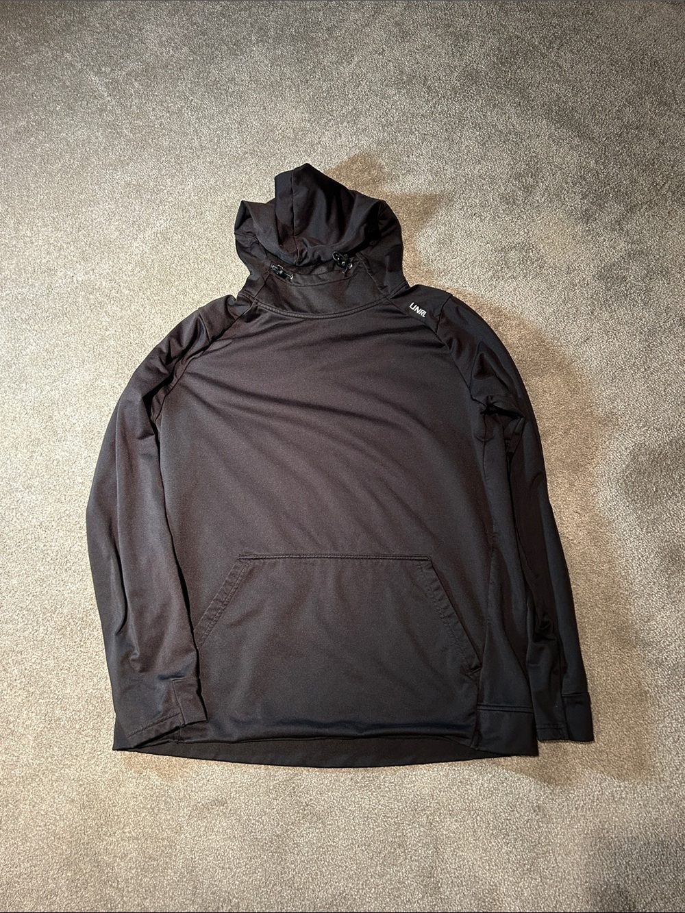 Men's Black Pullover Hooded Performance Sweatshirt